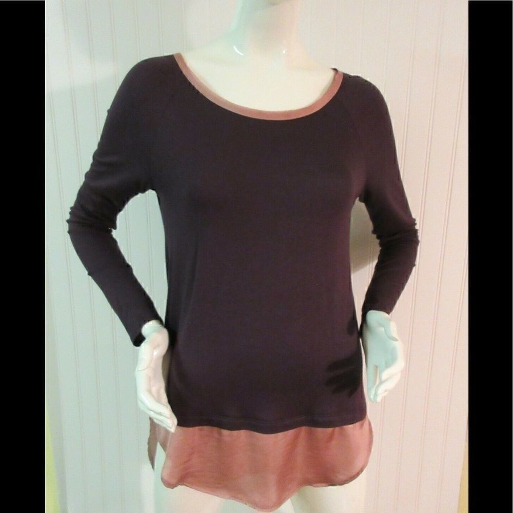 Bordeaux top burgundy & pink XS